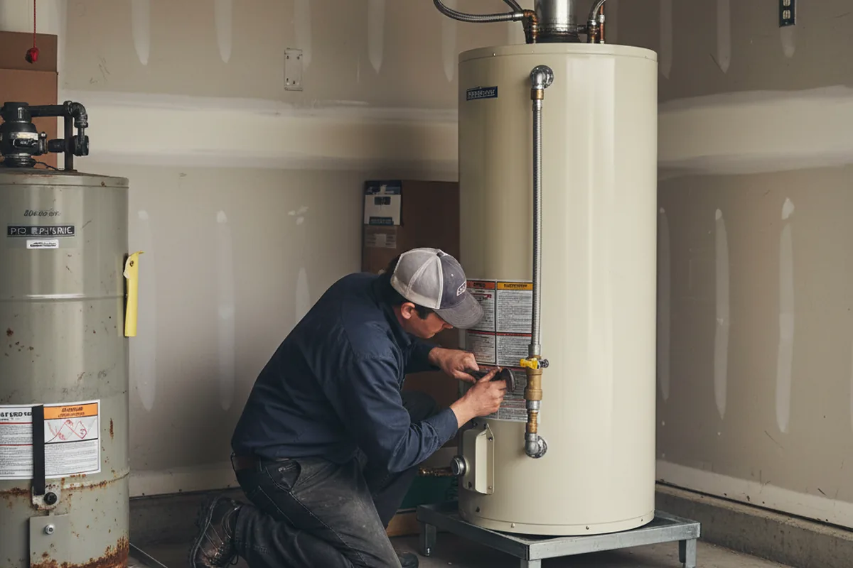 Water heater and shutoff valve replacement in Victoria